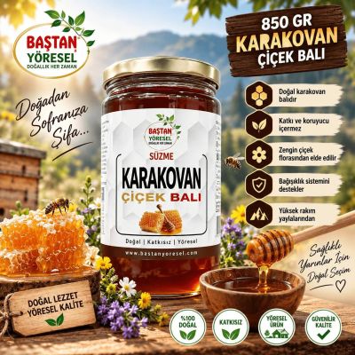 Bozdağ Süzme Kara Kovan Balı 850gr