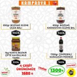 Baştan Yöresel Kampanya 1 - Çiçek Balı, Karakovan Bal, Tahin ve Karaüzüm Pekmezi Paketi ürün görüntüsü