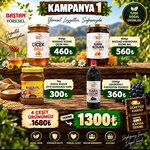 Baştan Yöresel Kampanya 1 - Çiçek Balı, Karakovan Bal, Tahin ve Karaüzüm Pekmezi Paketi ürün görüntüsü