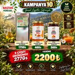 Baştan Yöresel Kampanya 10 - 5lt Zeytinyağı, Çiçek Balı ve Karakovan Bal Paketi ürün görüntüsü