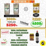 Baştan Yöresel Kampanya 11 - 10lt Zeytinyağı ve 5kg Karakovan Balı, Tahin ve Pekmez Hediyeli ürün görüntüsü
