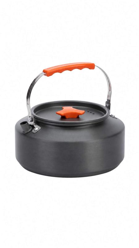 Karcamp VM-302 Alüminyum Kamp Çaydanlığı 1,6 L – Katlanır Saplı, 210 g, File Çantalı ürün görüntüsü
