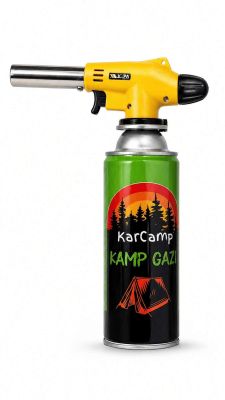 Karcamp Ayarlanabilir Alevli Pürmüz Seti – 220 g Gaz Kartuşlu, Yeşil