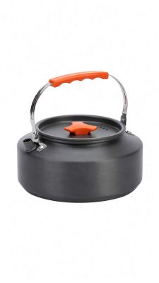 VM-302 Alüminyum Kamp Çaydanlığı 1,6 L – Katlanır Saplı, 210 g, File Çantalı